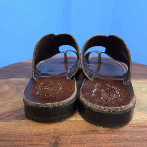 Jerusalem Sandals Peter Leather Toe Strap Sandal Men\'s 43 (10) Brown (HTF Size) main image 14